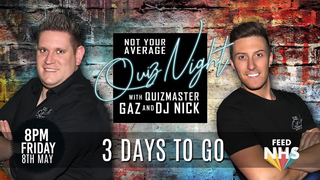LIVE THIS FRIDAY NIGHT WITH <a href="/quizmastergaz/">Gaz Rees Jones</a>! 

💫 facebook.com/gazandnick