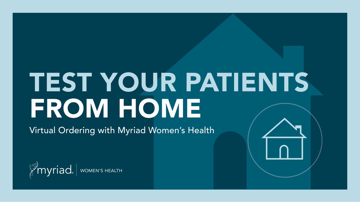 MyrWomensHealth's tweet photo. When patients are unable to visit your office, Myriad can offer #virtualordering of our tests. Learn more about how to send our test kits directly to your patients' homes: https://t.co/3W5Y3JwLdR https://t.co/4DsPGEg1FQ