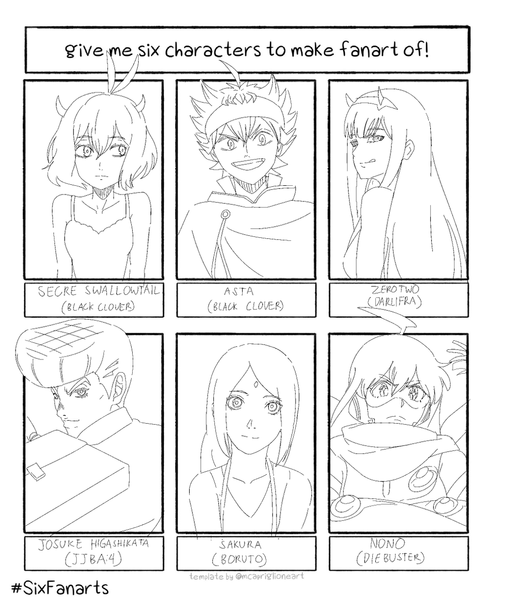 落書き8 #sixfanart 
Im sorry, I chose the characters with the simplest design 