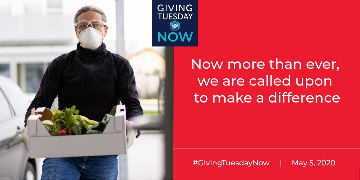 #GivingTuesdayNow 
Today is a global day of giving and unity created in response to the unprecedented need caused by Covid-19.

Learn ways to promote and participate: bit.ly/3b768Pt