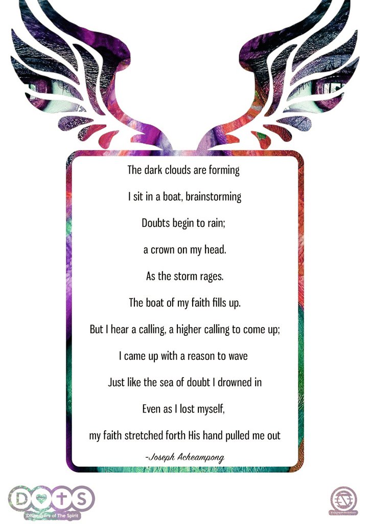 officially_dots's tweet photo. As the clouds gather😬
As the storm rages😬
As our heart falters😬
One thing remains constant our faith in something Greater😉
Its another Tuesday and DOTS brings you another piece from THE Call series🥺.
Powered by DOTS
#WeAreDOTS #Poetry #TheCall #Hope #Faith #Jesus https://t.co/8BXbgxreaj