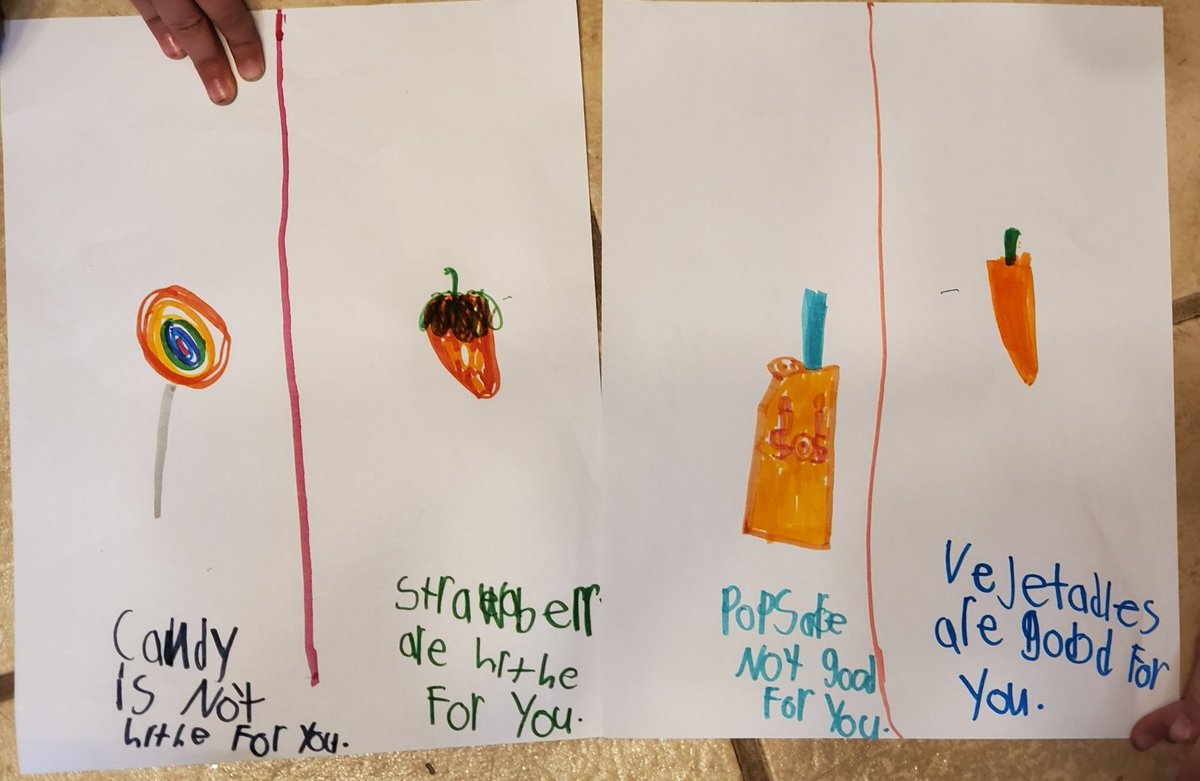 kmmakers's tweet photo. Our first graders wrapped up their work with healthy habits by creating ways to teach others how to be healthy!  #KoMetPride @KMElem https://t.co/MaiTzGTLWG