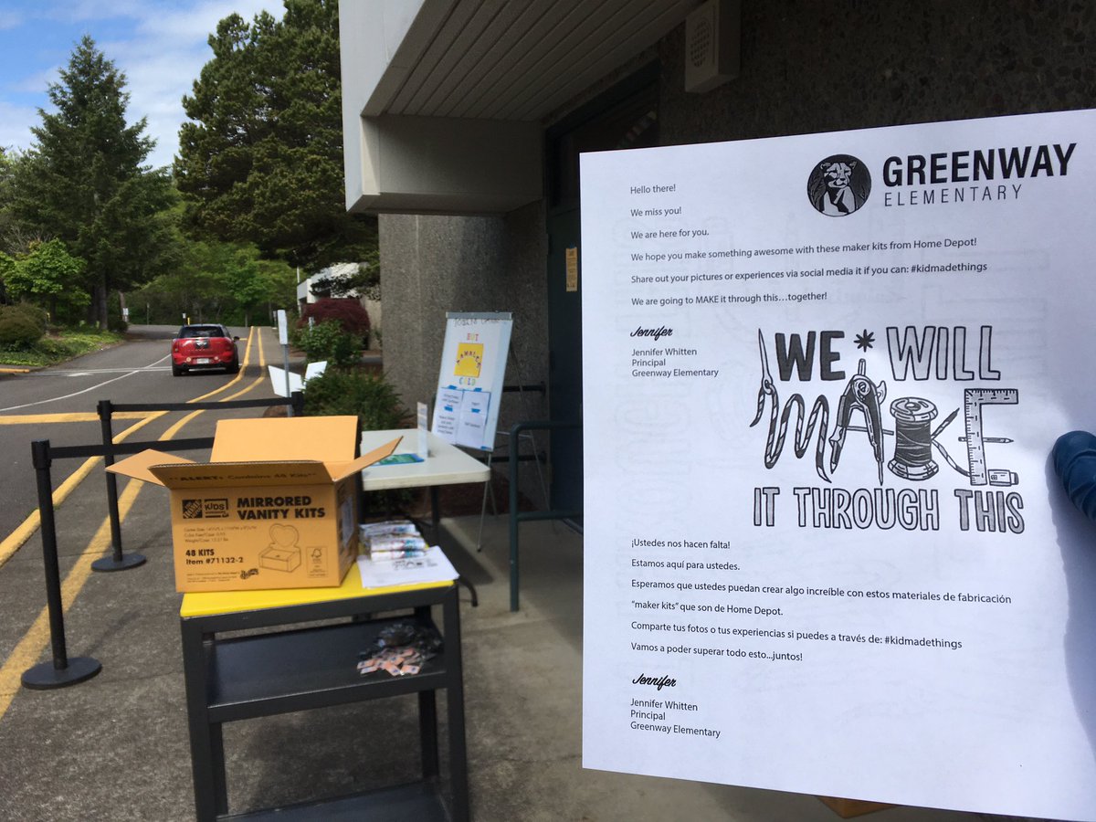 Paired up again with #GrabnGo lunches- today at Greenway Elem. 90 Families are busy this afternoon making up a storm with the <a href="/HomeDepot/">The Home Depot</a> workshop kits so generously donated! <a href="/BeavertonSD/">Beaverton Schools</a> #BSDFutureReady #kidmadethings