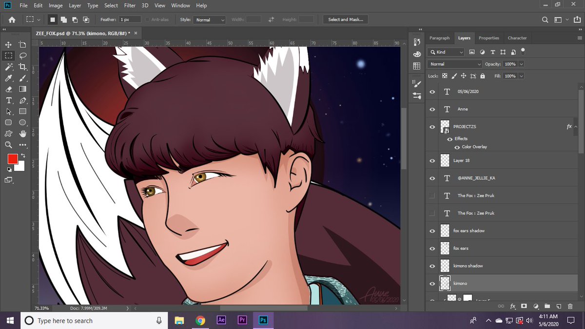 anne_jellie_ka's tweet photo. Are you ready for Fox Zee? 🦊💕
Hopefully I can finish this today 😘 #ZeePruk #projectzs https://t.co/D0DTki7BWI