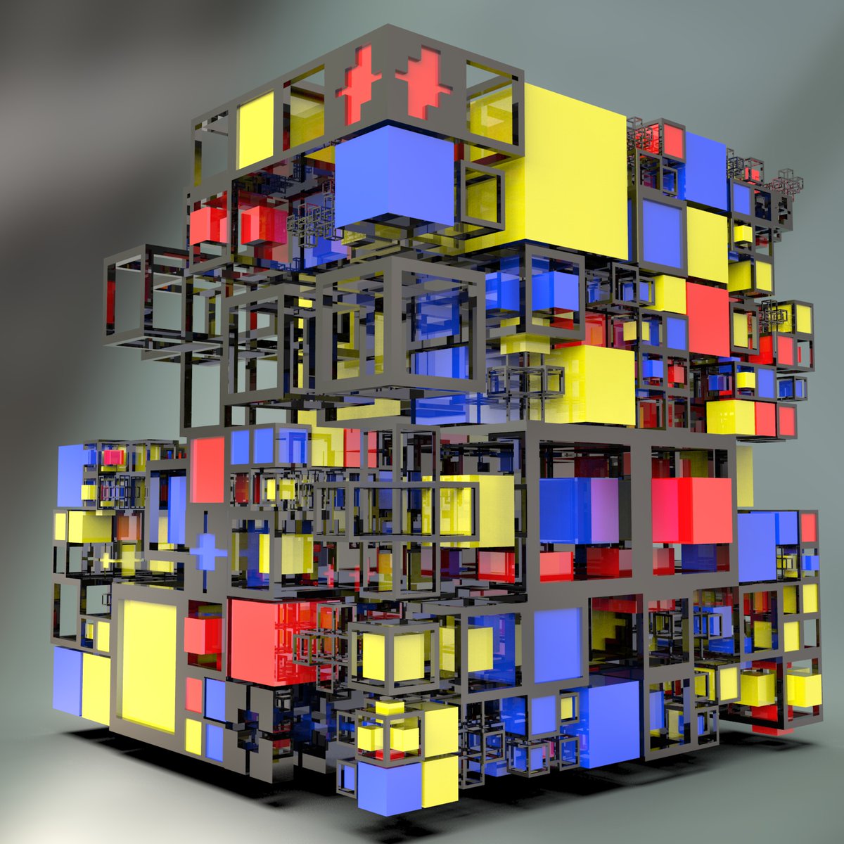 kronpano's tweet photo. Incomplete Mondrian cube
Generated using
https://t.co/gTTcgKgj4C
#creativecoding #abstract #structure #structuresynth
#render #algorithmicart #cube #generativedesign #generated #generativeart #mondrian #creativedesign #cubism #destijl
#neoplasticism #day40oflockdown https://t.co/CvbayGBxKd