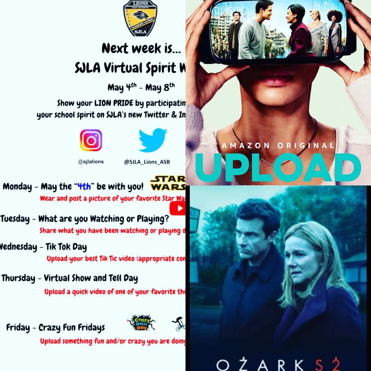 Day 2 of Spirit Week... These are the 2 shows I'm binging right now. #sjlalions #sjla #sanjacintoleadershipacademy <a href="/SjlaLions/">SJLeadershipAcademy</a> <a href="/SJLA_Lions_ASB/">David Vollmar</a>