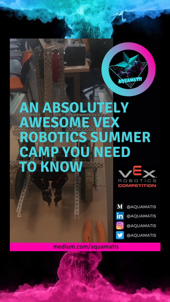 You can read our writing about vex summer camp now!
<a href="/mehmet7573/">Mehmet Ozdemir</a> <a href="/EducatRobotics/">Educat Robotics #VEXRobotics</a> <a href="/VEXRobotics/">VEX Robotics</a> 
#robotics #vex #medium #writer #blog #summercamp #survivor2020 
medium.com/aquamatis/an-a…