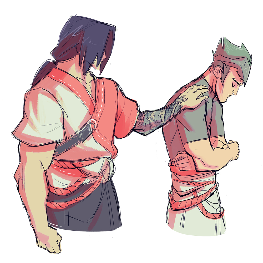 ufficiosulretro's tweet photo. Something from 2017 that I still like and deserves to be here.
Shimada bros, starring a soft Genji loosing it after a hard training and Hanzo not giving the best hugs but trying his best. Elder son thing is no easy job, trust me.
#genjishimada #hanzoshimada #fanart #overwatch https://t.co/1LYSuoxQZ2