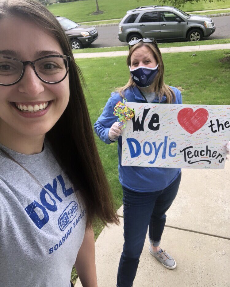 CB_MissLynn's tweet photo. What a special Teacher Appreciation Day surprise! A big thank you to @CBkfantaskey for showing up at my door with some yummy treats! Missing my @CBDoyleElem family a little extra today 💙 #doylesoars #cbproud #TeacherAppreciationDay https://t.co/sS6eBZufyV