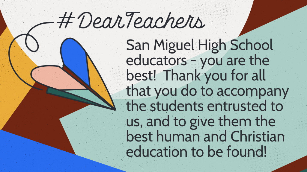 @SanMiguelHS rocks! #SFNODistrict #LasallianEducation #TeacherAppreciationWeek2020