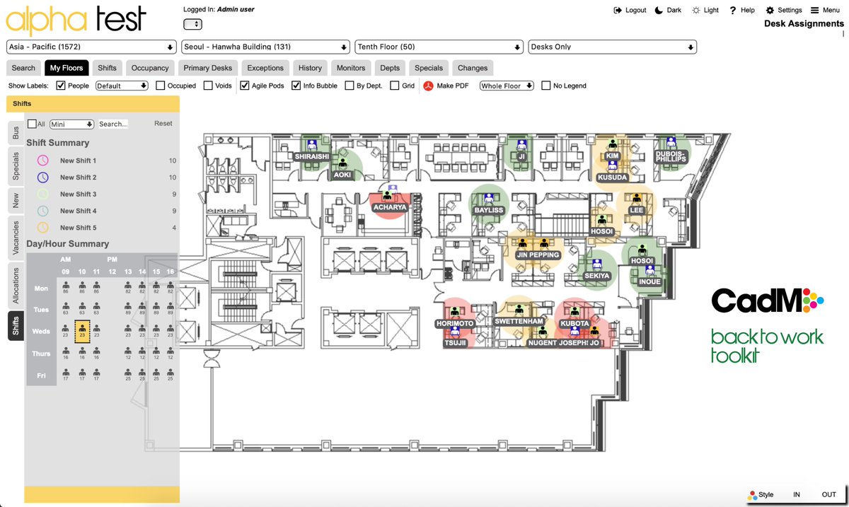CadM’s “Back to Work” toolkit goes into its final week of testing this week! Our team has been working flat-out over the last month to extend our cutting-edge space management technology with four brand new features designed to help users plan effectively for the return to work.