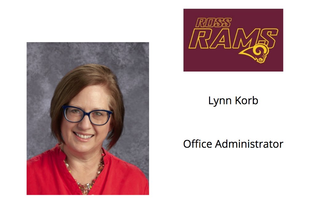 Rossclassof2020's tweet photo. Happy staff appreciation week, Mrs. Korb! RHS is lucky to have you!
@RossRams1 @SSub6 https://t.co/vHII6LL7il