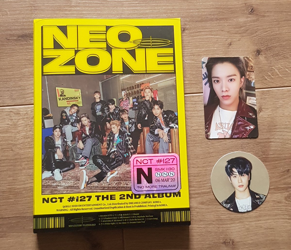 NCT 127 : NeozonePhotocard : YutaCircle Card : JaehyunFavorite Songs : Love me now & Not Alone