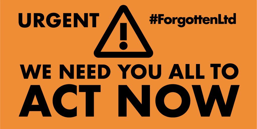 ForgottenLtd's tweet photo. 📢 Please act now 📢 We need you to commit to the #ForgottenLtd campaign and email the CBI now. We will ask you to repeat this again tomorrow. Full details and email template 👉 https://t.co/s98Fn06Uig @wearethentia @TonyRobinsonOBE @TheCFN https://t.co/SBrZUwGPO1