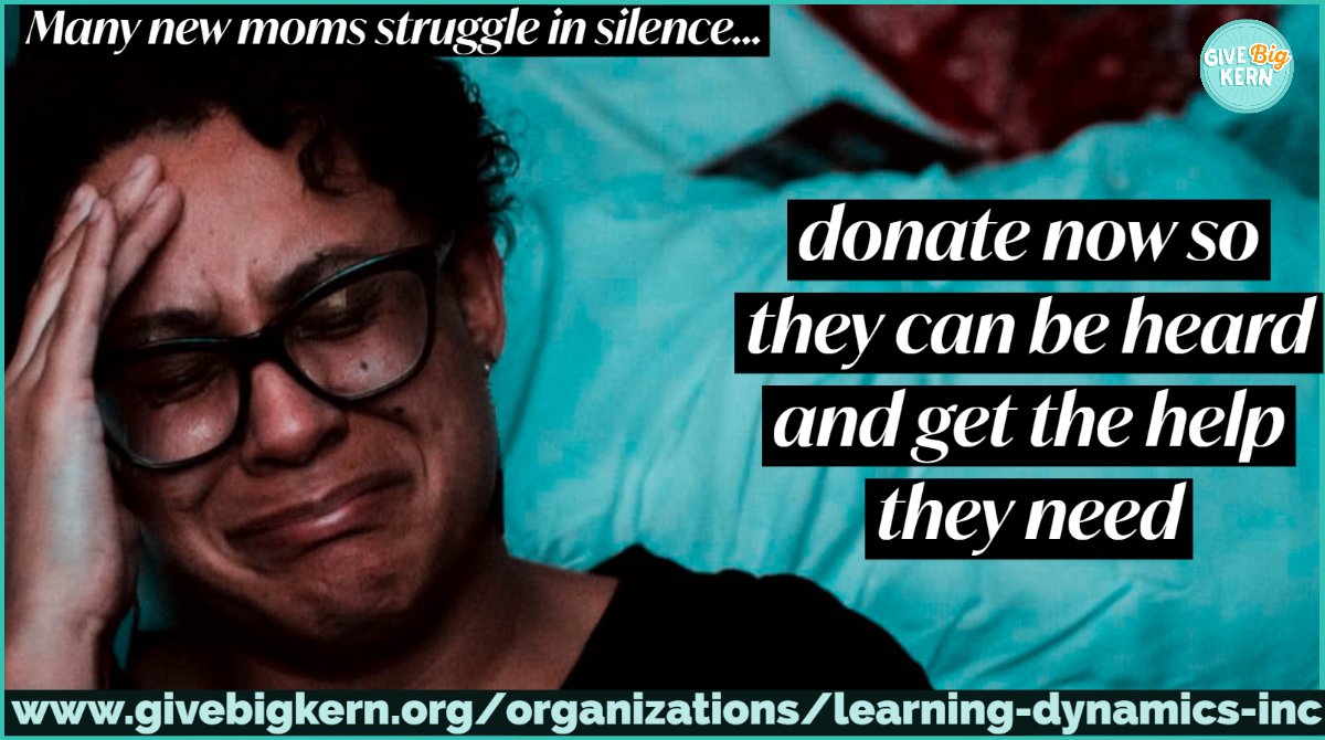 learndynam's tweet photo. Help a new mom be heard! visit 
https://t.co/AAm0bGdO9A to donate now during #GiveBigKern . All proceeds go directly to client programs, like our peripartum and postpartum support services. Help us help moms! https://t.co/bxIn6uDcDP