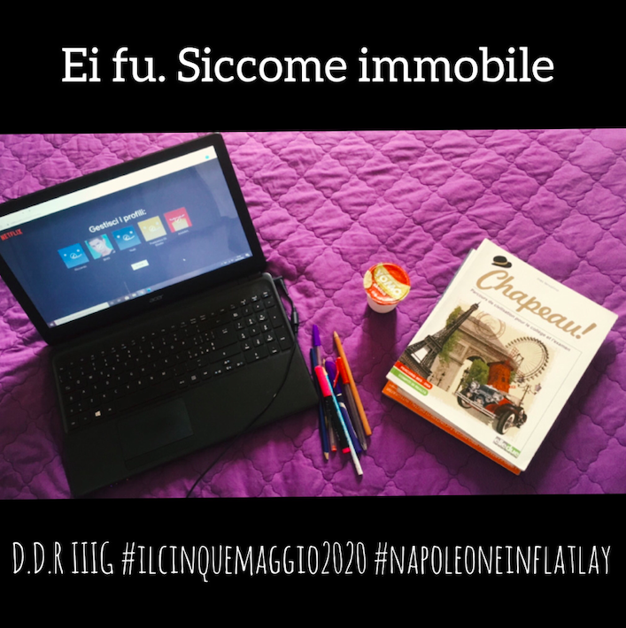 BiblioLabScuola's tweet photo. #ilcinquemaggio2020 #napoleoneinflatlay #classe3G https://t.co/BeYUdy3NTY