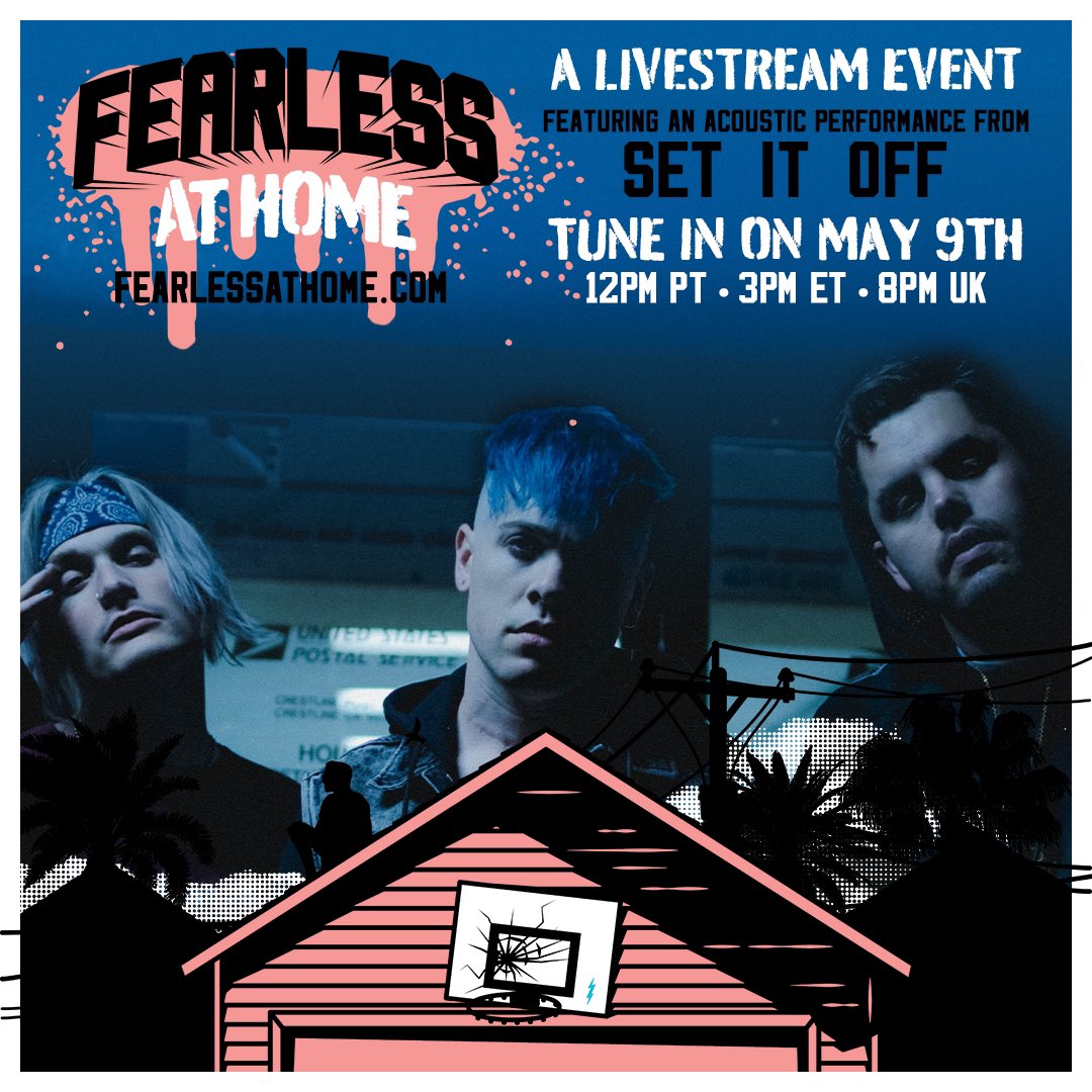 Don’t miss our acoustic performance during the #FearlessAtHome livestream on May 9th ⌛️

Details at fearlessathome.com 🏡 

See you there 👁 

#StayHome #WithMe
