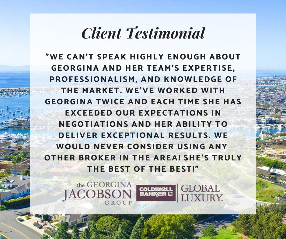 JayRobertsonLA's tweet photo. The #GeorginaJacobsonGroup extends unparalleled market knowledge and unrivaled expertise to all our clients.

https://t.co/YYkX1Bu2xK  

DRE 01176109 | #georginajacobsongroup #clientreview #testimonial #clientfeedback #coldwellbankerinsta #CBRealtyCAL https://t.co/PxtEGuJNS7
