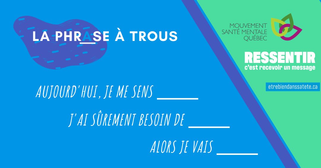 MouvementSMQ's tweet photo. Aujourd’hui je me sens
maladroit
J’ai sûrement besoin de
me recentrer
Alors je vais
respirer sur le balcon
Mettez trois amis au défi de remplir la phrase à trous en les tagant dans les commentaires 👇👇👇
Marche à suivre: https://t.co/cTJSBa0AeK
#ressentir #CAPSM #MSMQ https://t.co/u3symvjuIf
