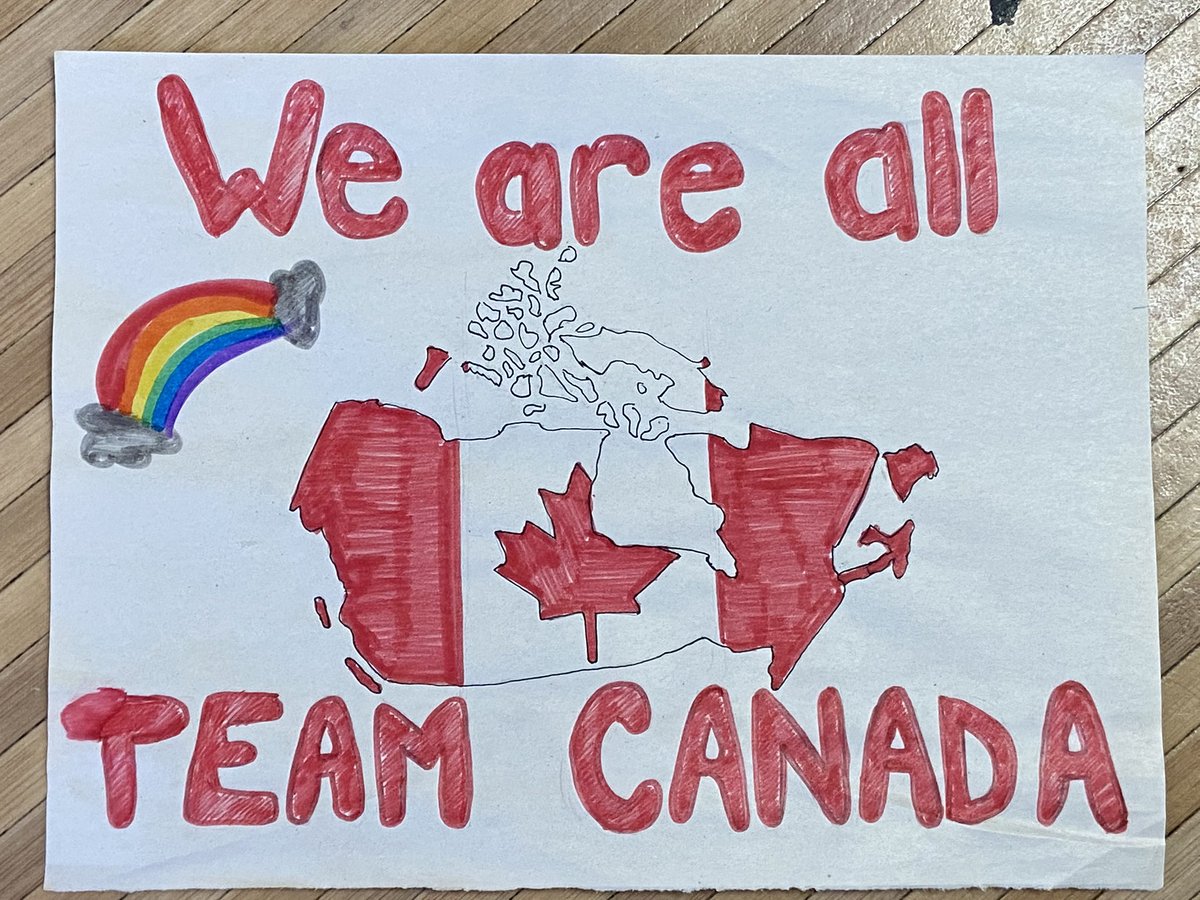 rhikesty's tweet photo. Feeling inspired by @natspooner5 and @ambrose_13´s artwork yesterday on the big blue couch #TeamCanada https://t.co/yClmast1Hq