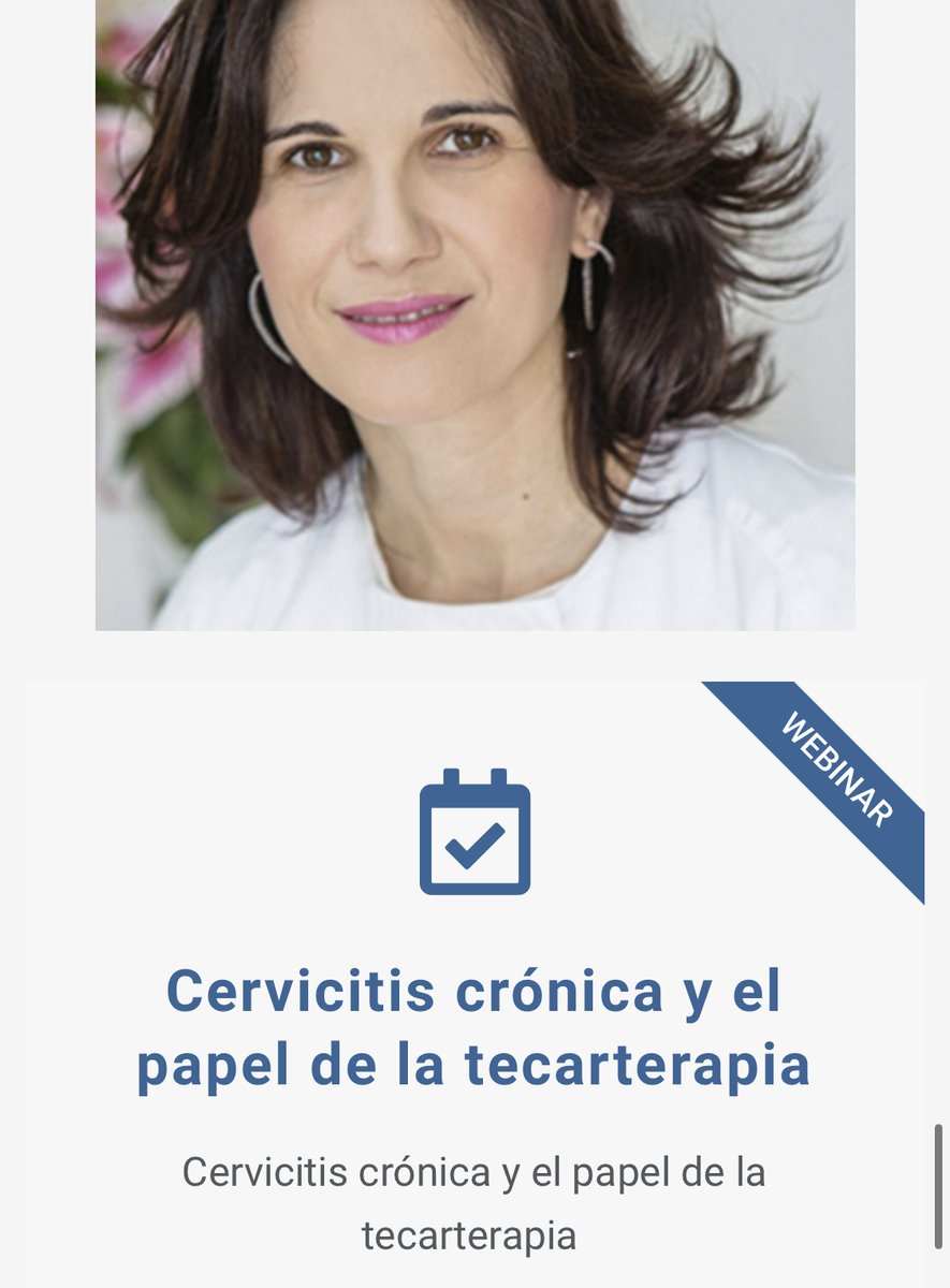 📺 WEBINAR "CERVICITIS CRÓNICA Y EL PAPEL DE LA TERCARTERAPIA"
.
✏ Por: JUANI LAFAJA, ginecóloga integrativa
.
📆  6 de Mayo a las 20.30 PM
.
📌 REGISTRATE EN ESTE ENLACE: cutt.ly/UypQgZV