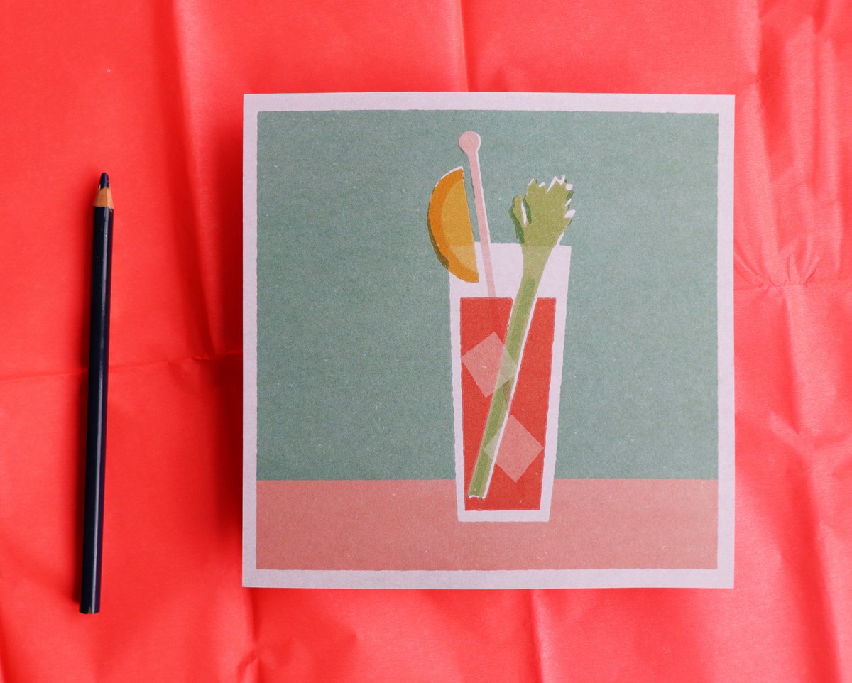 tapirolucia's tweet photo. Excited to share the latest addition to my #etsy shop: Digital print of mid-century style Bloody Mary cocktail illustration https://t.co/OhpMod3uwy #green #pink #kitchendining #midcentury #fooddrink #printer #risograph #squarte #artprint https://t.co/xBiUJ2jP26