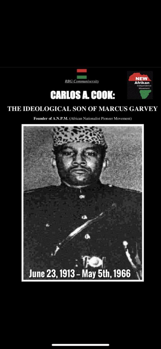 Haki_Shakur's tweet photo. #CarlosACooks 🐆 Carlos A. Cooks June 23, 1913 — May 5th, 1966 (The Ideological Son of Marcus Garvey from Garvey to Malcolm) 🐆 https://t.co/7DL9wnQJvC #ANPM #CarlosCooks #100YearsofTheRBGFlag #1920RBG #AfricanNationalist #UNIA #UNIAACL #MarcusGarvey #Legion #Leopard #BuyBlack https://t.co/tm3WASTaKz