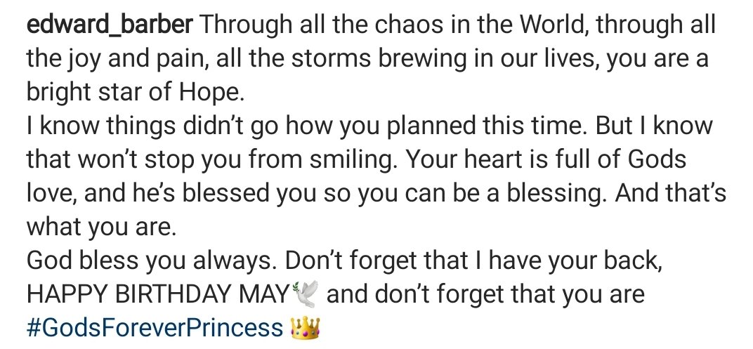 mwtrendsetter's tweet photo. "Through all the chaos in the World, through all the joy and pain, all the storms brewing in our lives, you are a bright star of Hope..."

Happy Birthday Maymay, from Edward. ❤

Link: https://t.co/CTh2v6ttlA

#MayWard 
@maymayentrata07 @Barber_Edward_ https://t.co/R6kHVgzY8v