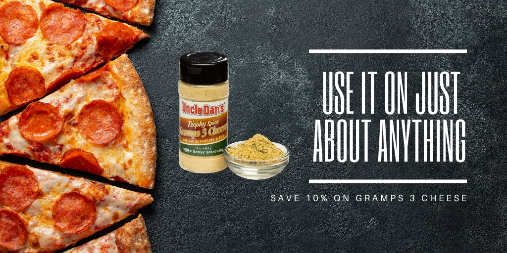 UncleDansRanch's tweet photo. Save 10% on Gramps 3 Cheese and Use it on Everything!

A combination of three favorite kinds of cheese: real Asiago, real Romano, and real Parmesan.

https://t.co/KzhURafkji

#UncleDans #iloveuncledans #TrophySpice #eatwell #madeinpnw #seasonbetter #makeitfresh #artisan https://t.co/k69JdC4QxB