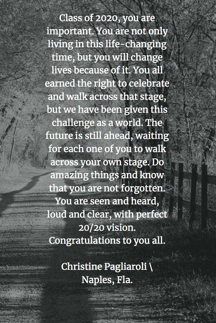 Class of 2020, your journey is just beginning - make the world your stage and dance across it with great successes. #BCSaints #Classof2020 #dogreatthingstoday