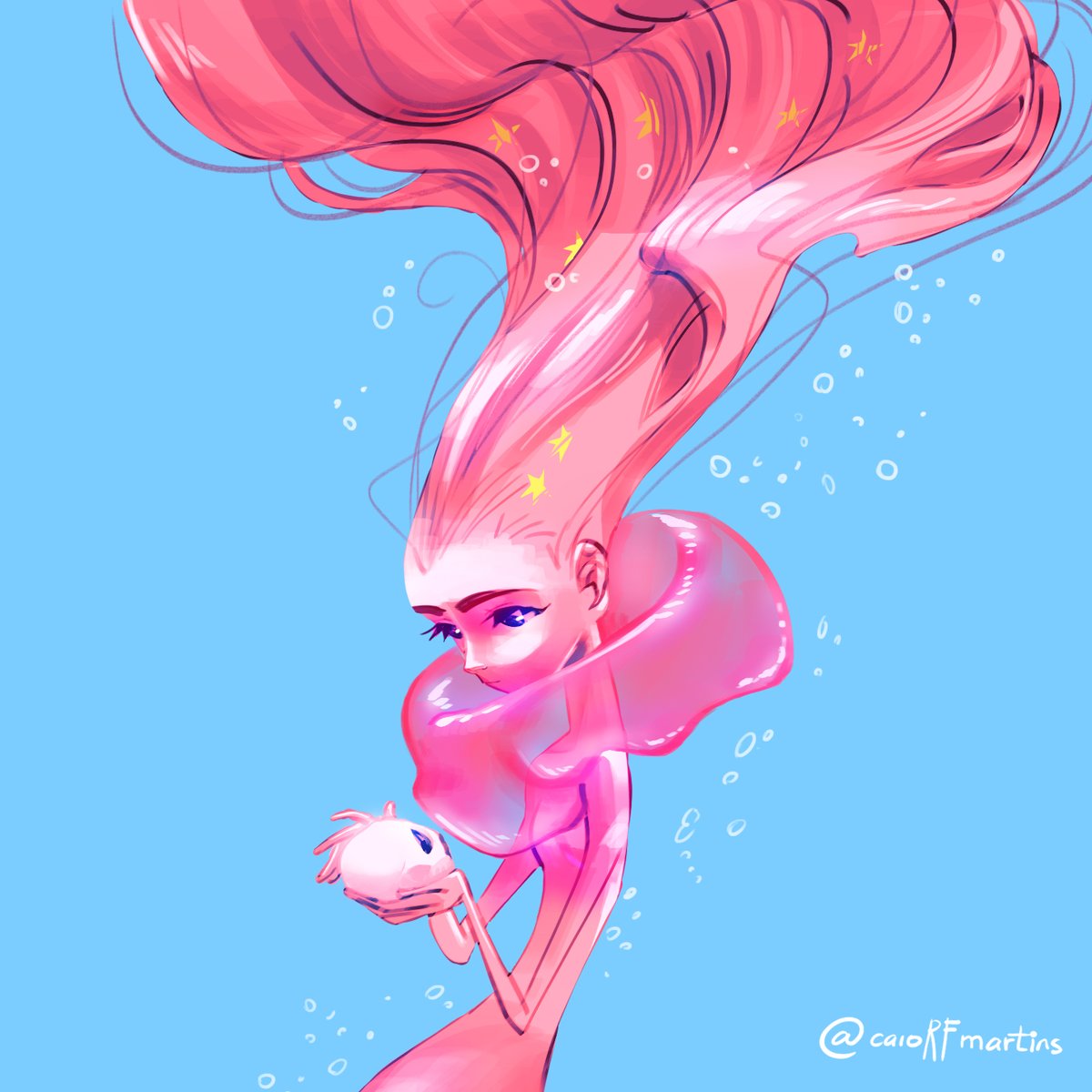 caiomartinsart's tweet photo. To curtindo muito paleta de cor com rosa e azul. Qual é a paleta preferida de vcs? Talvez eu não consiga postar todos os dias o #mermay mas com certeza vou fazer alguns ;) https://t.co/YXEA4OocZE