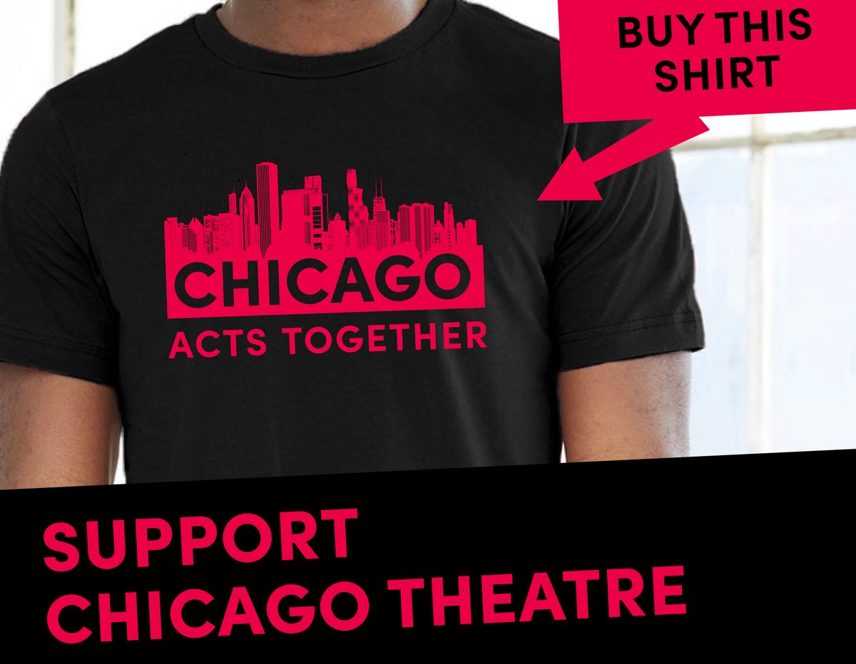 GoodmanTheatre's tweet photo. We’ve joined forces with 87 other local theatre companies to promote a limited edition t-shirt with 100% of proceeds going to @ChicagoPlays’ Chicago Theatre Workers Relief Fund. When Chicago is in crisis, #chicagoactstogether
 
Get the shirt → https://t.co/6AyoJPUSrf https://t.co/siaOyBISII