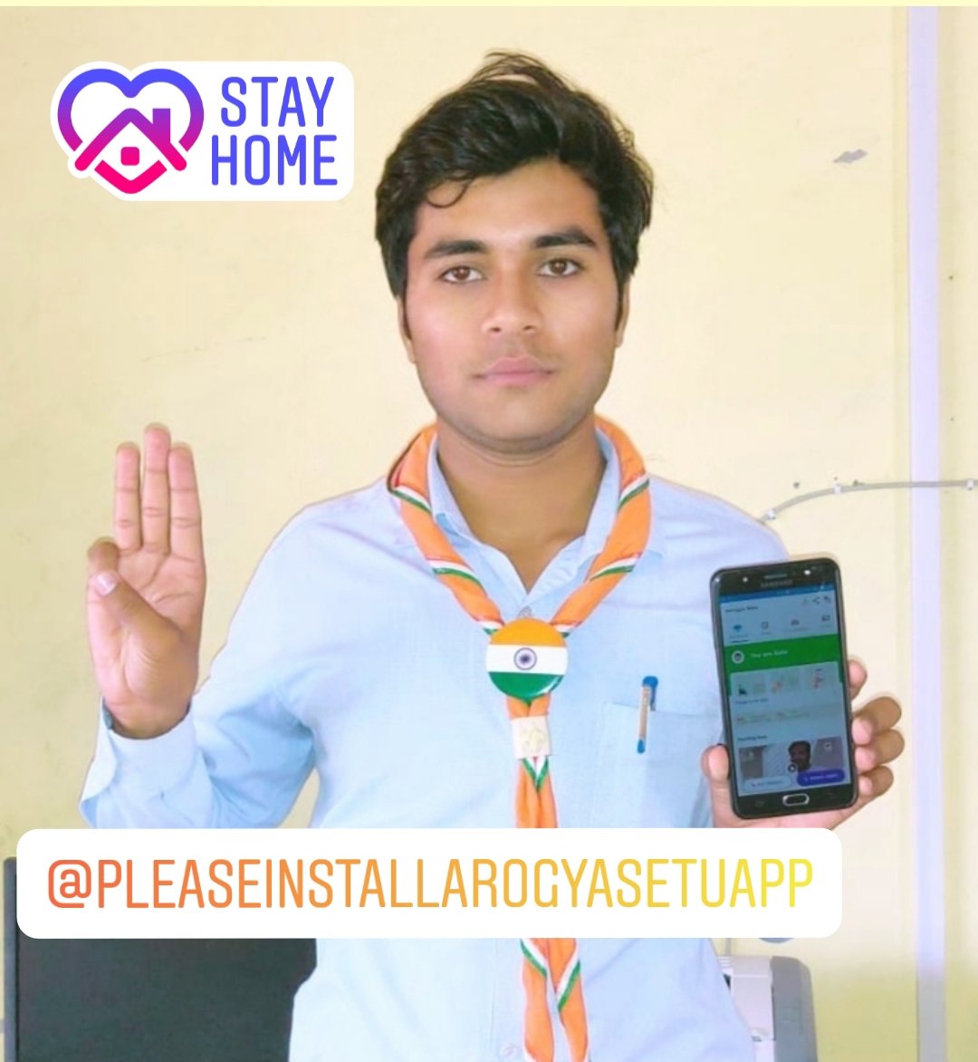 Ravipandey97's tweet photo. I request you all to please install Arogya Setu App. In your mobile phone and Stay safe with Corona Disaster
#ProjectSankalp
#Bsgindia
#Mopindia
#Fightaginstcovid-19
#Nrbsgshq
#Stayathome
#Sankalpmyscoutguide
#Handwash
#Lockdown3 @SRDPONRLKO @SrDOMLKO @drmlko25 @DeepuKaushal68 https://t.co/5yS5GlAHjy