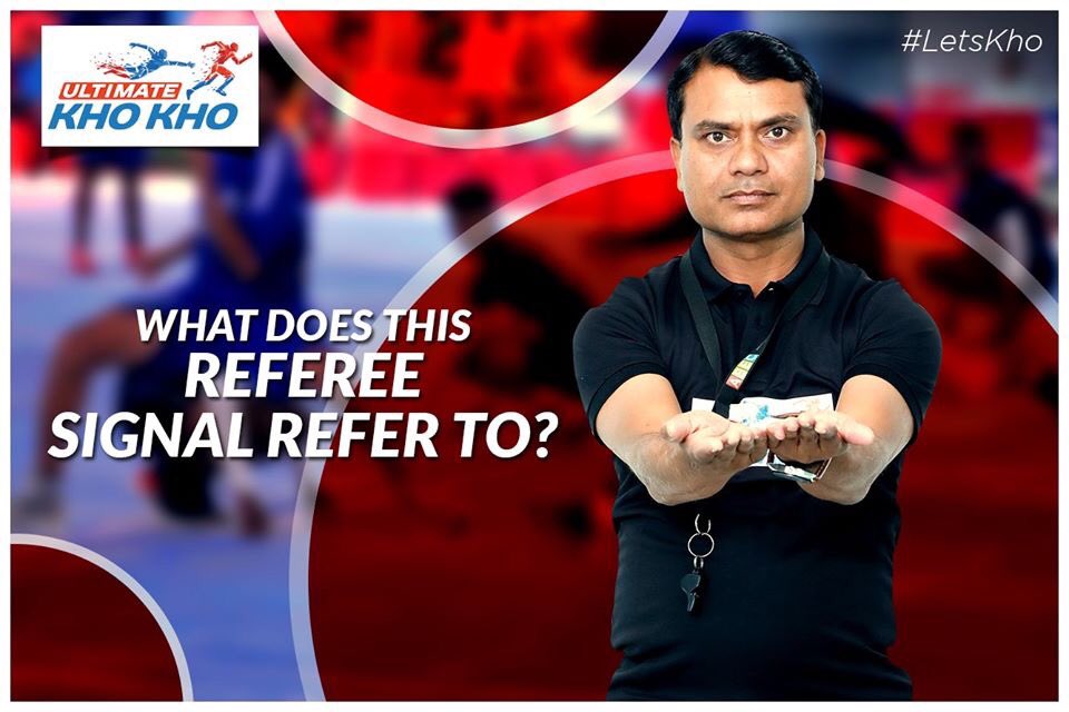 ultimatekhokho's tweet photo. Can you name this referee signals?
Tell us by answering the question below.
#LetsKho #UltimateKhoKho #GetSetKho #india #sports #IndiaFightsCorona https://t.co/FWOYwzCUYW