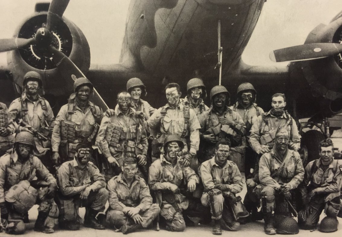 kershaw_alex's tweet photo. Yes, indeed. Here are the first Yanks in the first wave - first pathfinder stick to land in France, 12.15am, 6 June 1944. They helped win WWII 75 years ago. #firstwavebook #DDAY #WW2 https://t.co/doZvoCkgmD