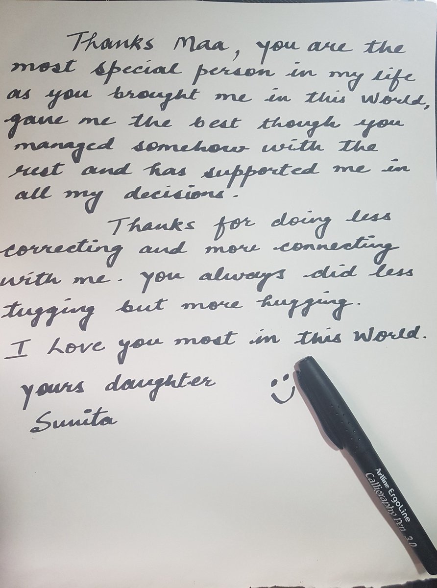 SunitaKatyal's tweet image. I have written this hand written letter to my Mom to express, How special she is !!!
 
 #ThankYouMaa #DocsApp. 
#ContestAlert