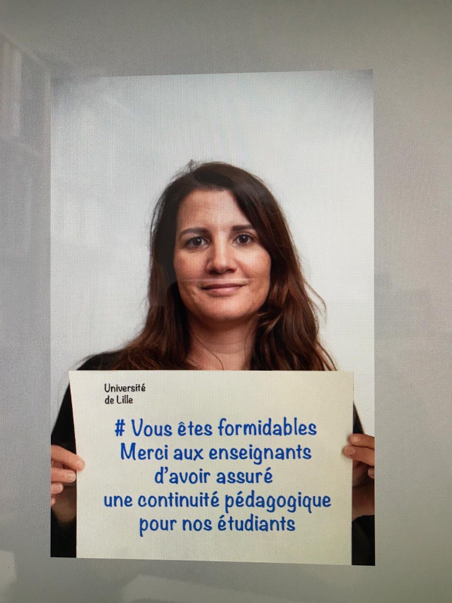 Merci en particulier à nos collègues enseignants d’assurer la continuité pédagogique pour nos étudiants