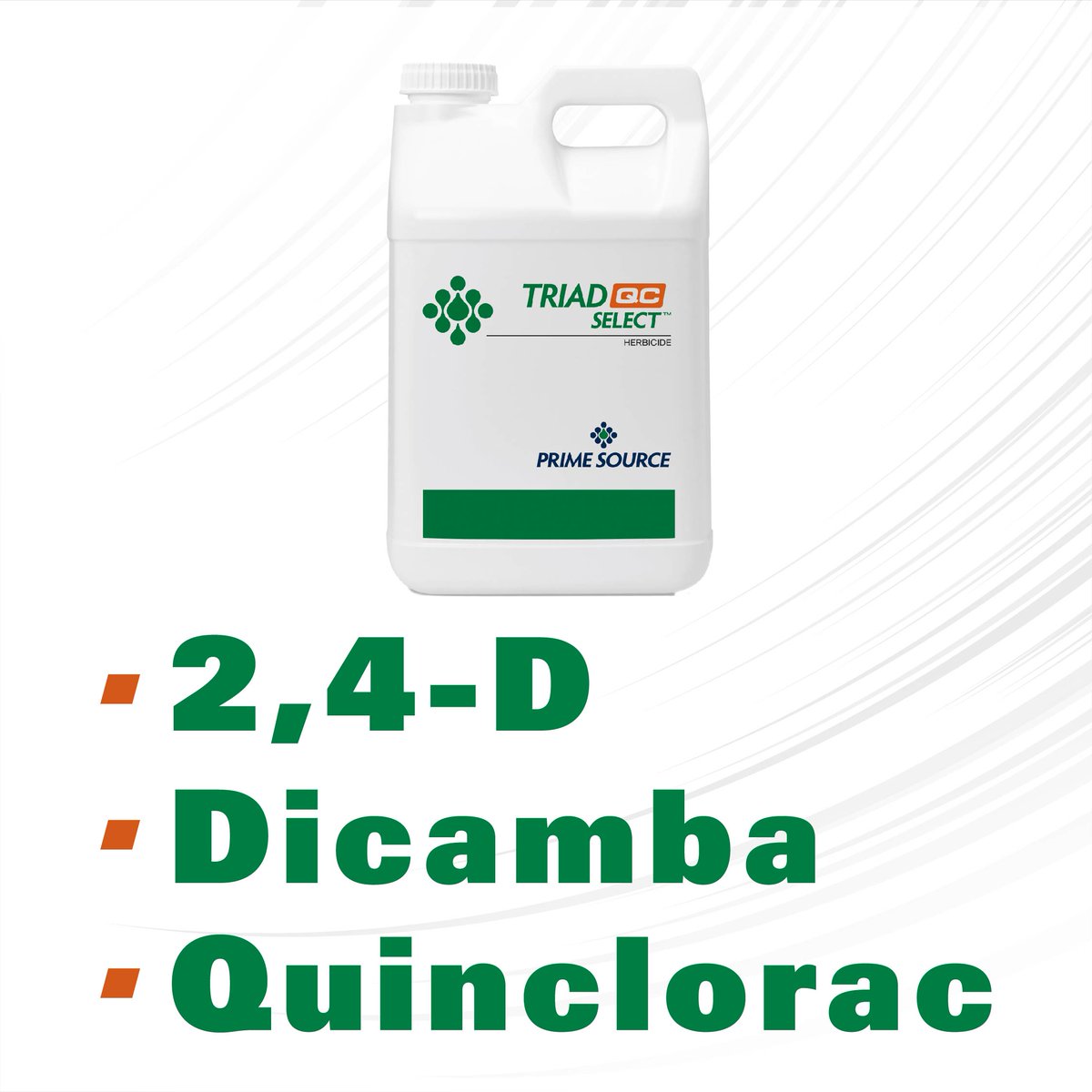 AlbaughTurf's tweet photo. Providing post-emergent control, our Triad QC Select contains 3 active ingredients:
 •  2, 4-D
 •  Dicamba
 •  Quinclorac
Want to learn more about this product? Visit https://t.co/eIZt1Fhzy9 for more information.
#PrimeSource #PrimeSourceProducts #TriadTuesday #TriadQCSelect https://t.co/HTw5p8yGpL