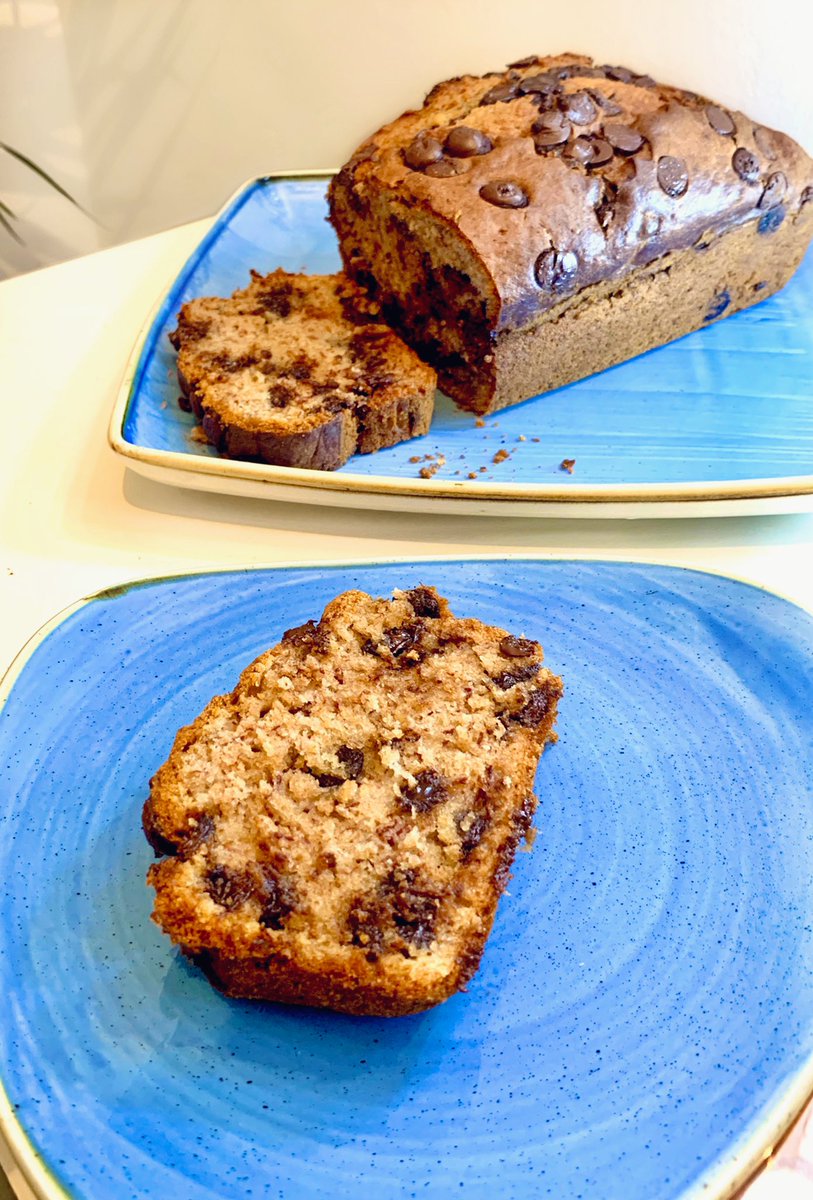 A Simple Chocolate Chip Banana Bread. Since Quarantine has us all baking these 🥰
