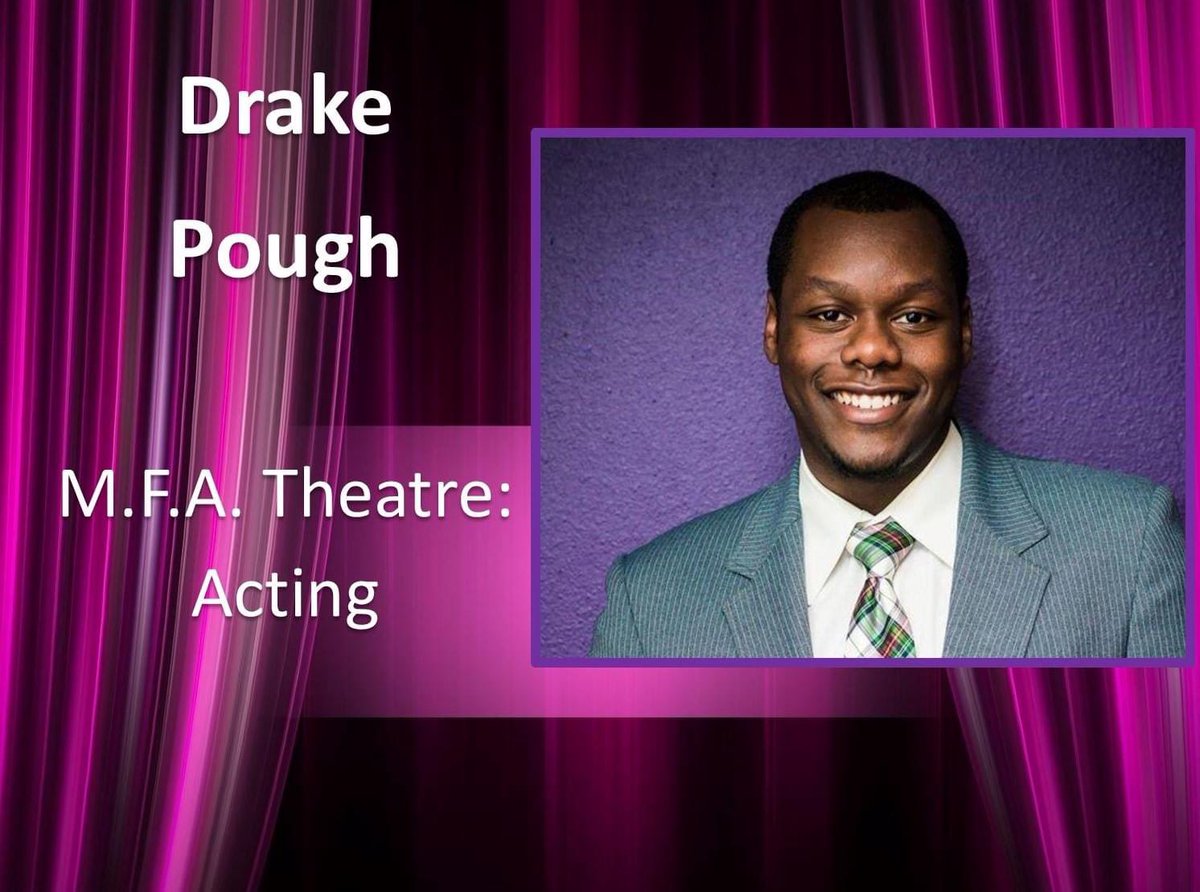 wiutheatredance's tweet photo. The Department of Theatre and Dance celebrate our seniors! In the comments please send cheers, virtual hugs, and many congratulations! We are fiercely proud of our students and their many accomplishments❤️

Introducing Drake Pough – MFA Theatre: Acting!  #WIUTD #WIU https://t.co/ny9ClX6ivM