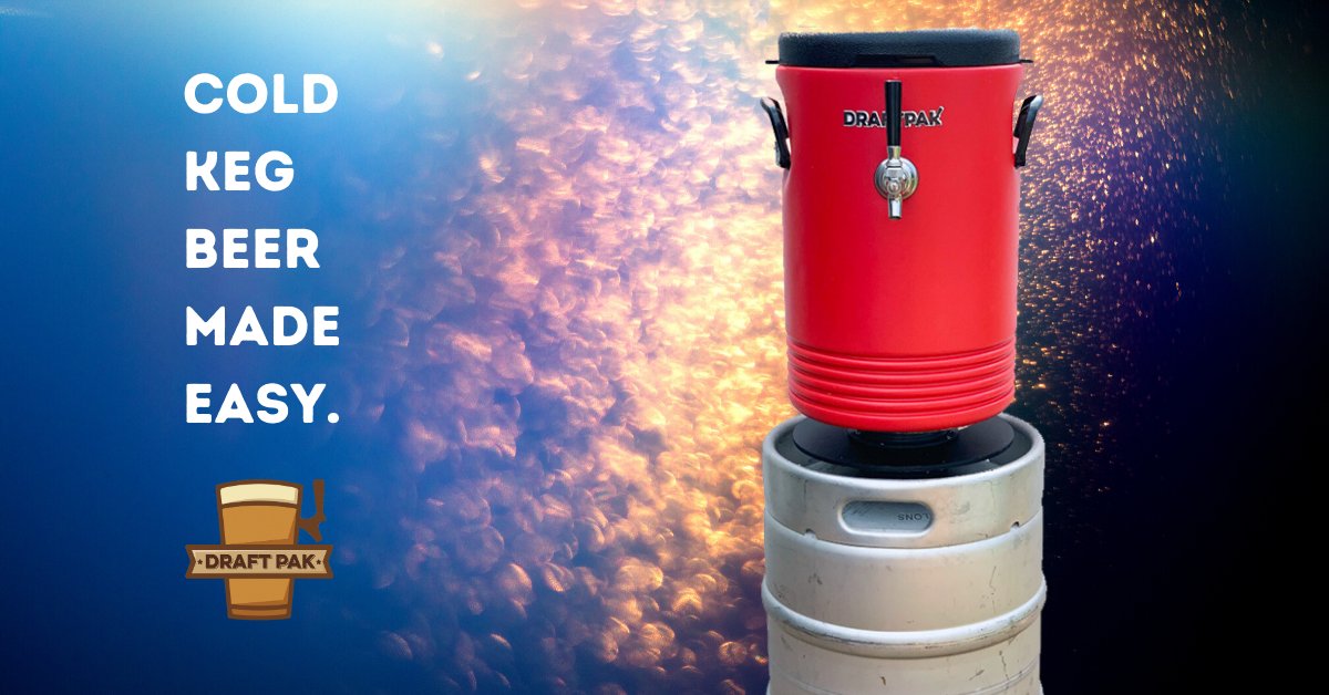 DraftPak's tweet photo. Driveway party, anyone? Stay safe and social distance with the simplest way to tap a keg anywhere. DraftPak is here to serve in times like these. Stay well, beer lovers! https://t.co/xkzO05R9JW #SocialDistancing #COVID19 #Cheers https://t.co/nrkvYfHfG2