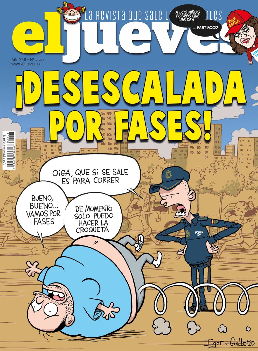 eljueves's tweet photo. ¡¡LA PORTADA!!

¡¡Por fin llegó lo que quiera que sea eso de la desescalada!! https://t.co/2jruII7Yj3