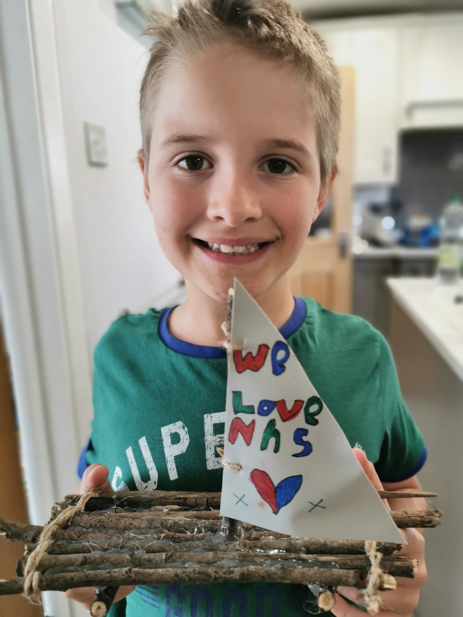 Julieparkin85's tweet photo. @YsgolLlandybie  Harry's raft made today for his school project ❤️ https://t.co/jsu4OjEySb