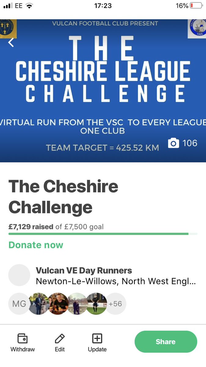 Unbelievable fund raising from our players! Time and time again they always go above and Beyond! 

Over £7000 already! 

All working so hard as well for Fridays VE DAY Run! 

💙BLESSED💙

<a href="/NHSCharities/">NHS Charities Together 💙</a> <a href="/HelpforHeroes/">Help for Heroes</a> <a href="/CheshireFL/">Cheshire Football League ⚽️</a> 

Donations most welcome👇🏻
gofundme.com/f/the-cheshire…