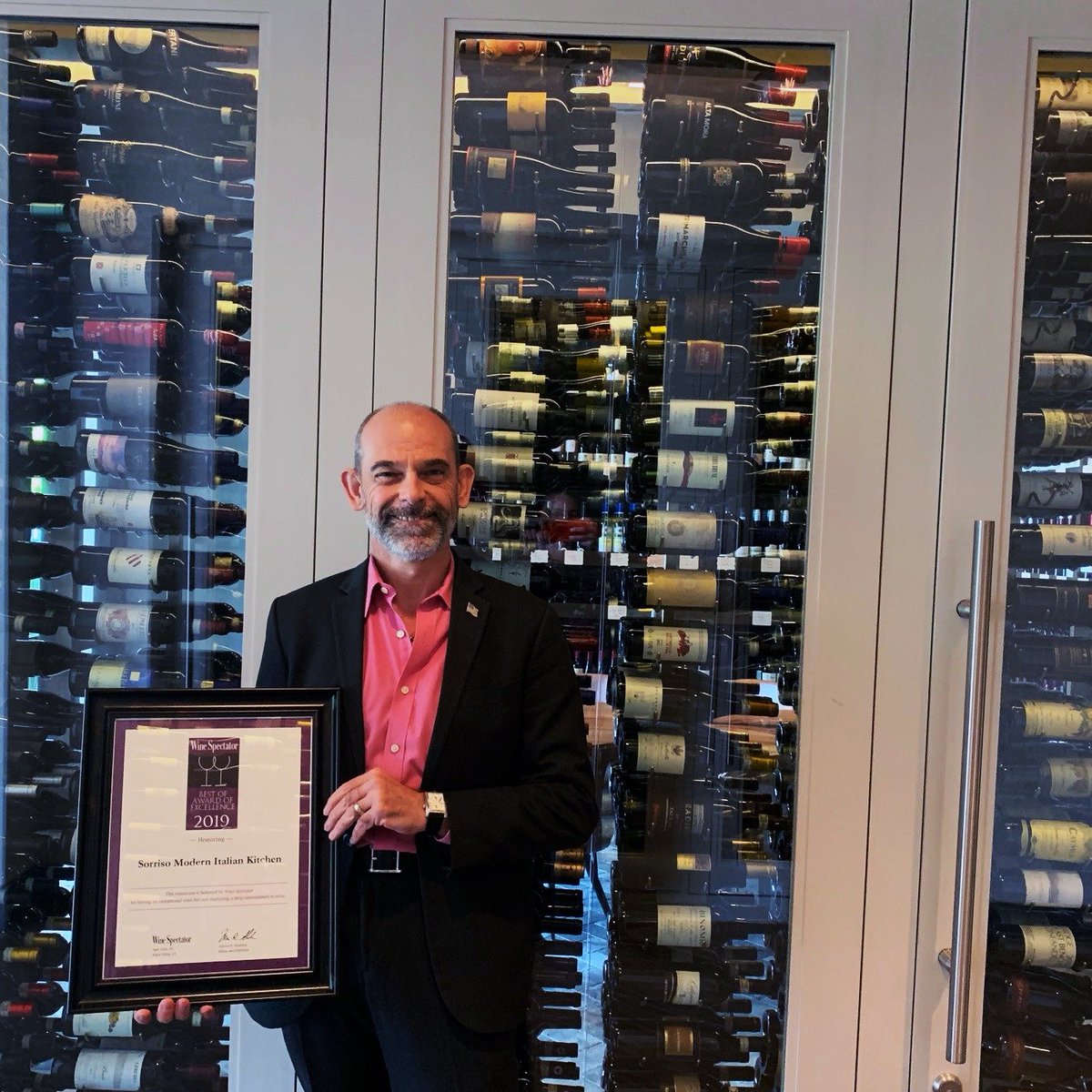 TheWoodlandsCVB's tweet photo. Bonus: The Sommelier at Sorriso really knows his stuff! Giorgio was born and raised in Italy and moved to the US in 2000. If you stop by Sorriso, be sure to take a peek at the 2,500-bottle wine inventory and ask for suggestions. #VirtualRoadTrip #wine #SoWoodlands https://t.co/eoWZTQq6tq