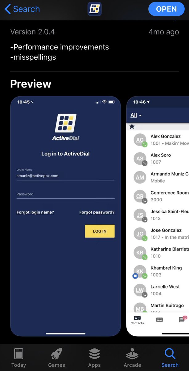 ActivePBX's tweet image. ActiveDial available as a FREE download in the Apple App Store! 5.0 ⭐️ ⭐️ ⭐️ ⭐️ ⭐️  Also supported on iPad:

apps.apple.com/us/app/actived…