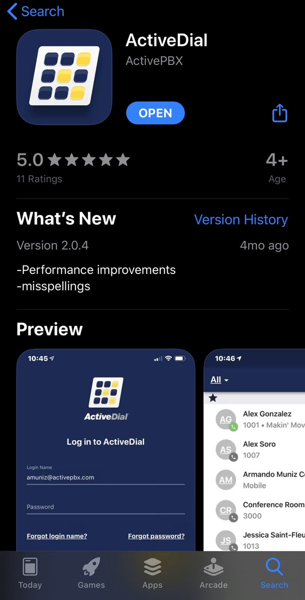 ActivePBX's tweet image. ActiveDial available as a FREE download in the Apple App Store! 5.0 ⭐️ ⭐️ ⭐️ ⭐️ ⭐️  Also supported on iPad:

apps.apple.com/us/app/actived…