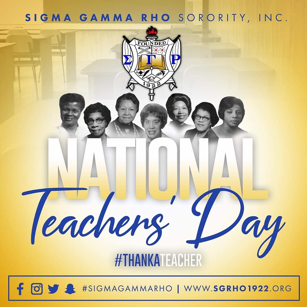 BDS_SGRhos's tweet photo. Happy Teacher Appreciation Day! As an org founded by 7 educators, we know the tremendous impact teachers have on society. The #BrilliantBetaDeltaSigma gives a HUGE THANKS to all the teachers! #SigmaGammaRho #SGRho #ThankATeacher #BrilliantBDS #BetaDeltaSigma #TallahasseeSgRhos https://t.co/s7nIzJRBl1