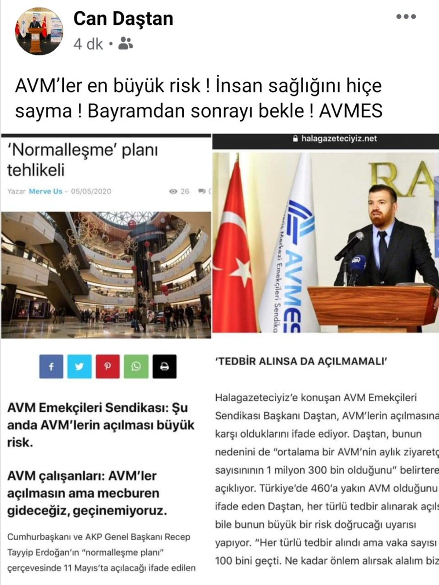 cemilcan84's tweet photo. #COVID19 #avmler #AVMlerAcılmasın #avmleraçılmasın #avmesendikasi #RecepTayyipErdogan #halukleventreisesesimizol #BeratAlbayrak #isci #Ekonomi #SağlıkBakanlığıSiziDinliyor #FahrettinKoca #bilimkurulu
https://t.co/Ctuea8CLZv https://t.co/QopC5Rqb4X