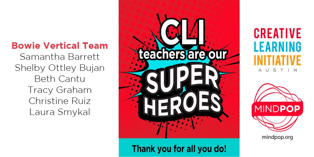 CLI_AISD's tweet photo. Thank you to these teachers, administrators, and campus staff in the Bowie Vertical Team who know #CreativeTeachingWorks! #TeacherAppreciationWeek #TeachersCan https://t.co/RE7igg8ZbG